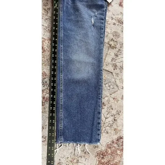 Closed Jean Milo Denim Jeans in Mid Blue High Waist Womens Size 26 NWT Raw Hem - Picture 9 of 14